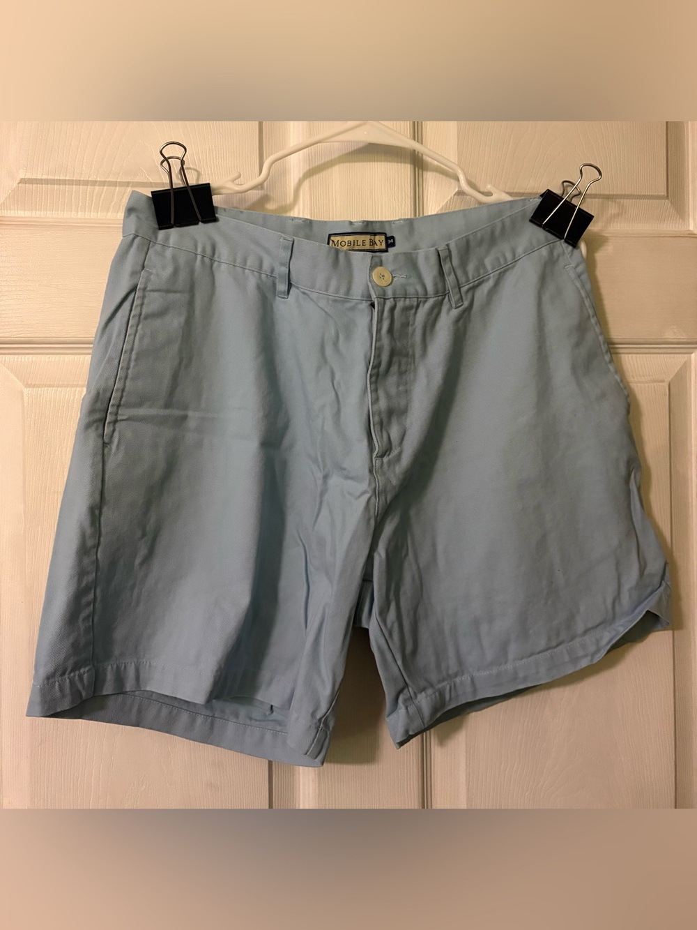 Mobile Bay Men’s Shorts-34 light blue-worn once